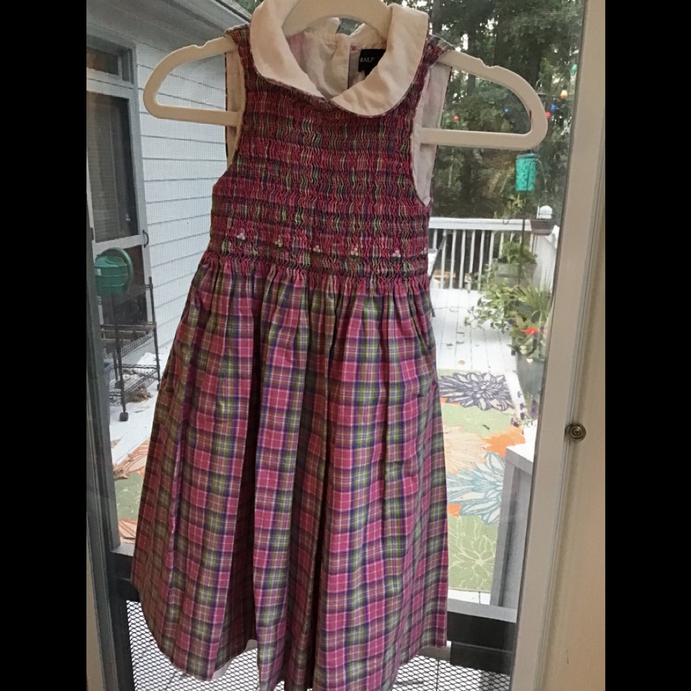 Ralph Lauren girls sleeveless smocked dress size 3/3T